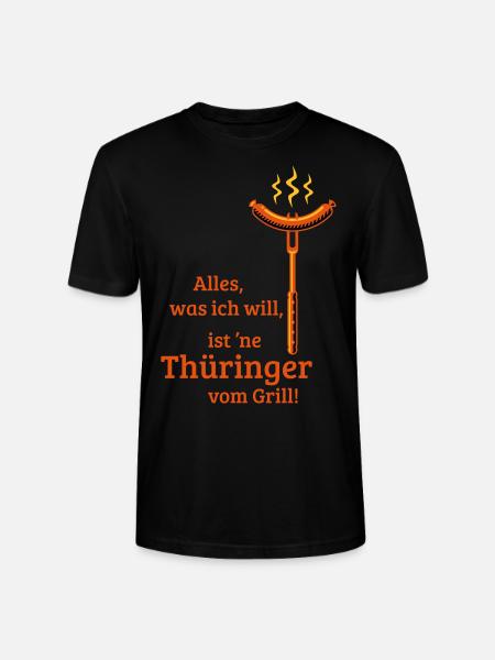 Eine Thüringer vom Grill! (3C) - Stanley/Stella Unisex Bio-T-Shirt CRAFTER - Schwarz
