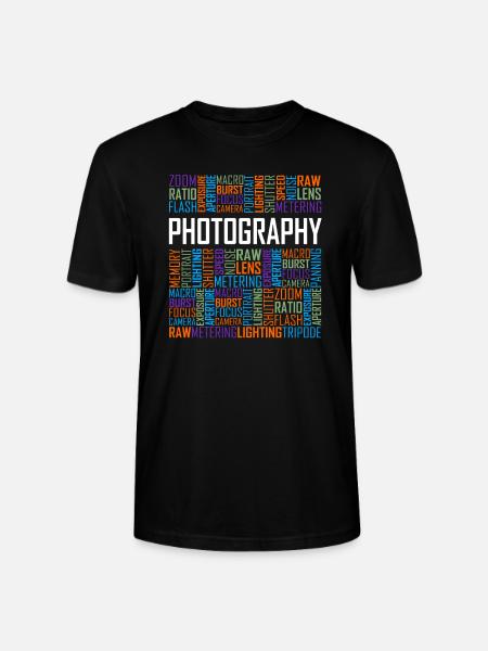 Photography Words - Stanley/Stella CRAFTER Unisex Organic T-Shirt - black