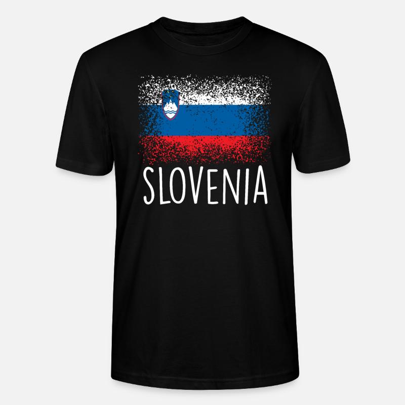 Slowenien - Stanley/Stella Unisex Bio-T-Shirt CRAFTER - Schwarz