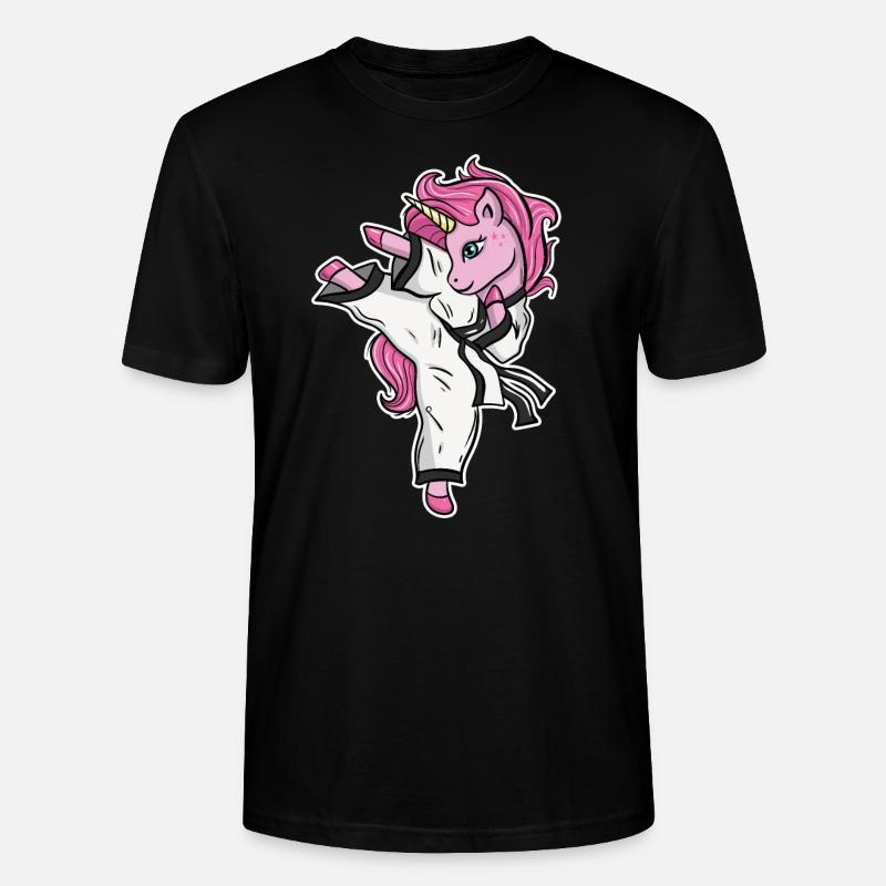 Jiu Jitsu Karate Einhorn - Stanley/Stella Unisex Bio-T-Shirt CRAFTER - Schwarz