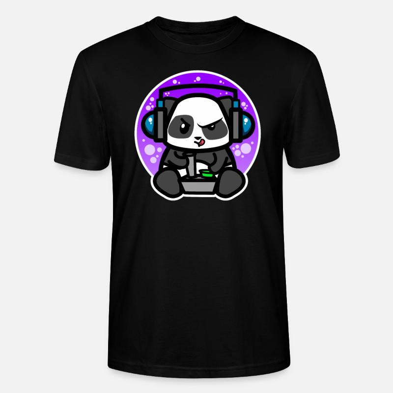 Gaming Panda - T-shirt bio CRAFTER Stanley Stella Unisexe - noir