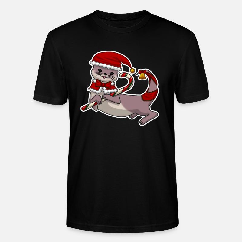 Weihnachtsotter - Stanley/Stella Unisex Bio-T-Shirt CRAFTER - Schwarz