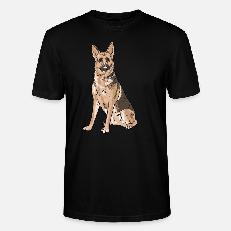 Deutscher Schäferhund - Stanley/Stella Unisex Bio-T-Shirt CRAFTER - Schwarz