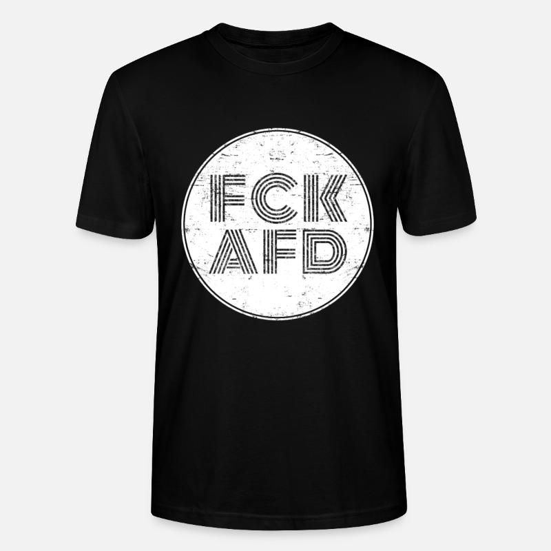 fck afd - Stanley/Stella Unisex Bio-T-Shirt CRAFTER - Schwarz