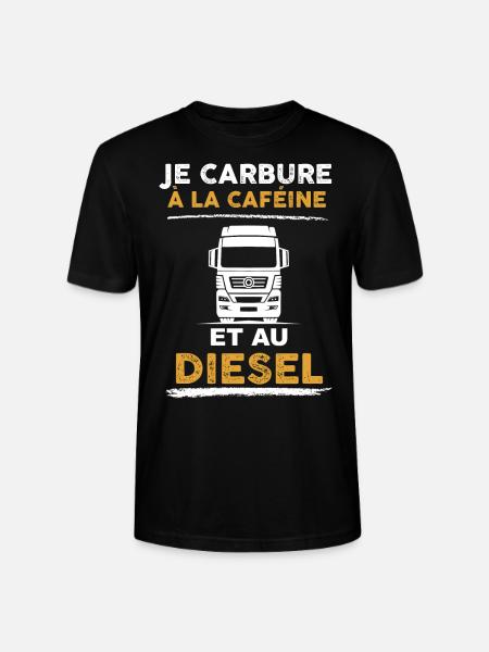 Chauffeur routier caféïne diesel - T-shirt bio CRAFTER Stanley Stella Unisexe - noir
