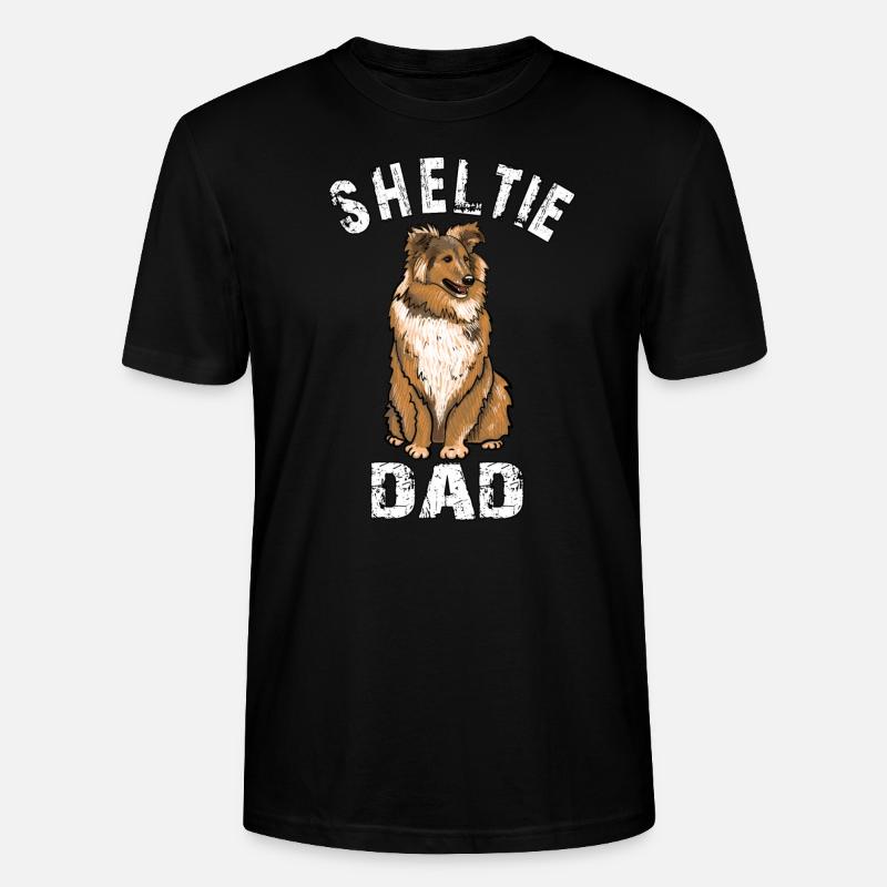 Sheltie Dad - Stanley/Stella Unisex Bio-T-Shirt CRAFTER - Schwarz