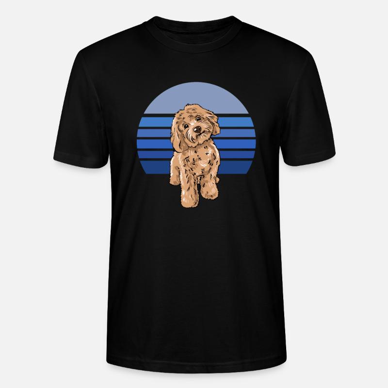 Cockapoo Blau Retro - Stanley/Stella Unisex Bio-T-Shirt CRAFTER - Schwarz