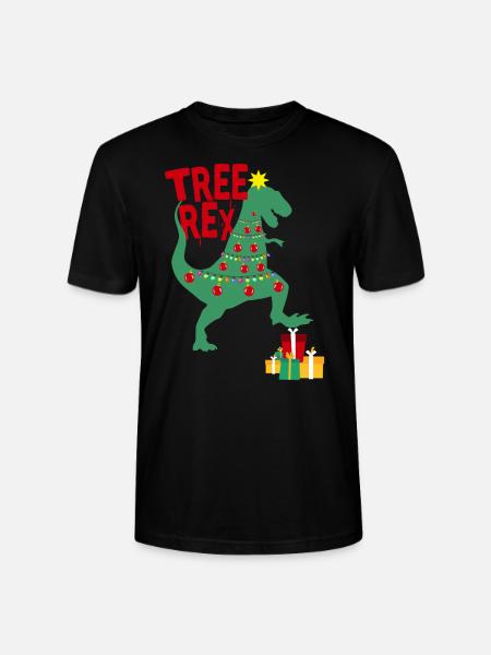 Tree Rex Xmas Geschenkidee - Stanley/Stella Unisex Bio-T-Shirt CRAFTER - Schwarz