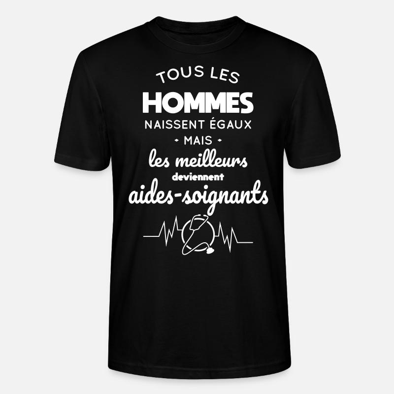 Hommes égaux meilleurs deviennent aides-soignants - T-shirt bio CRAFTER Stanley Stella Unisexe - noir