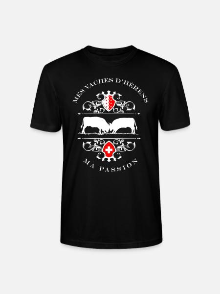 Vache d'hérens, eringer, ma passion - T-shirt bio CRAFTER Stanley Stella Unisexe - noir