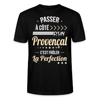 Provençal - Frôler la perfection - Provence - T-shirt bio CRAFTER Stanley Stella Unisexe - noir - Devant - Alina (178cm) & Michal (187cm)
