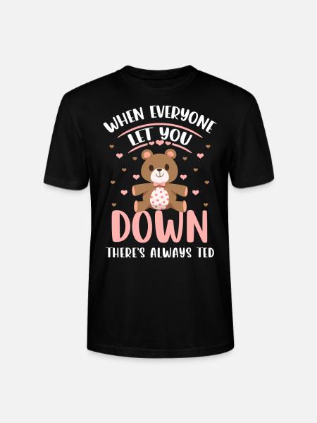Teddy Baby Kinder Stofftier - Stanley/Stella Unisex Bio-T-Shirt CRAFTER - Schwarz