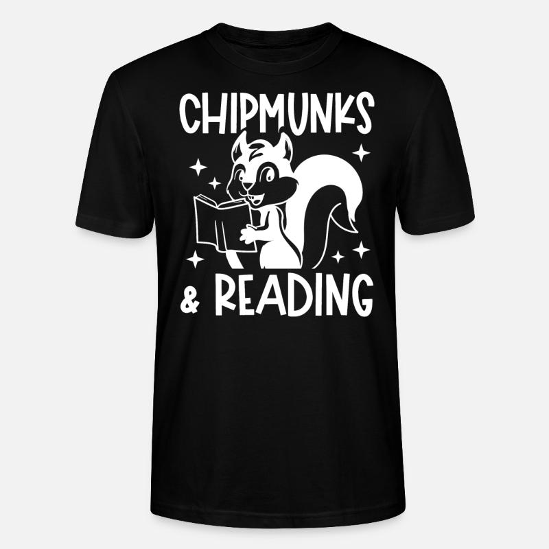 Streifenhörnchen und Wildtier-Eichhörnchen - Stanley/Stella Unisex Bio-T-Shirt CRAFTER - Schwarz