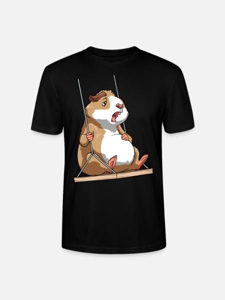 Meerschweinchen Schaukelt - Stanley/Stella Unisex Bio-T-Shirt CRAFTER - Schwarz