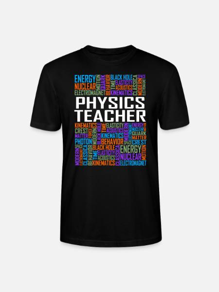 Physics Teacher Words - Stanley/Stella CRAFTER Unisex Organic T-Shirt - black