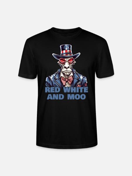 Rot Weiß Und Muh - Stanley/Stella Unisex Bio-T-Shirt CRAFTER - Schwarz
