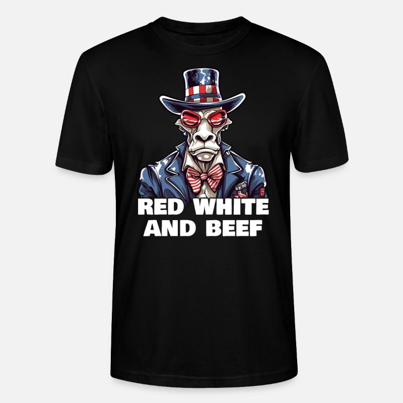 Rouge Blanc Et Moo - T-shirt bio CRAFTER Stanley Stella Unisexe - noir