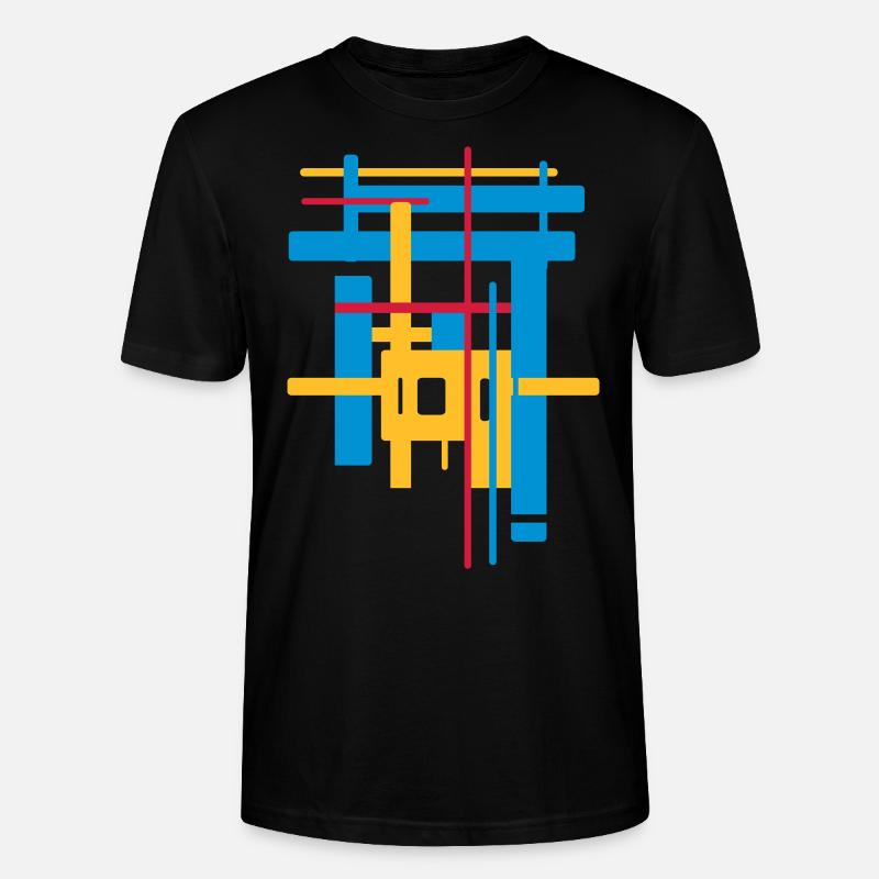 Abstrakt - Stanley/Stella Unisex Bio-T-Shirt CRAFTER - Schwarz