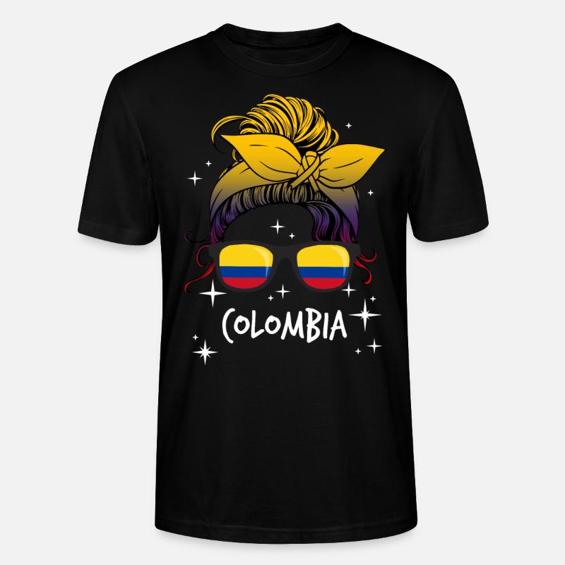 Kolumbien - Stanley/Stella Unisex Bio-T-Shirt CRAFTER - Schwarz