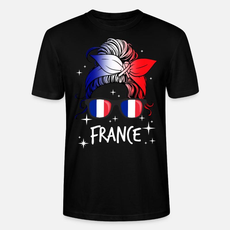 Frankreich - Stanley/Stella Unisex Bio-T-Shirt CRAFTER - Schwarz