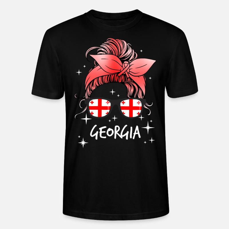 Georgien - Stanley/Stella Unisex Bio-T-Shirt CRAFTER - Schwarz