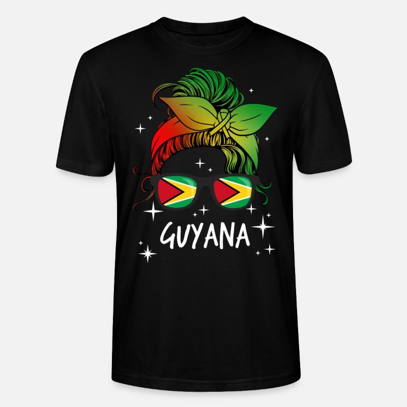 Guyana - Stanley/Stella Unisex Bio-T-Shirt CRAFTER - Schwarz