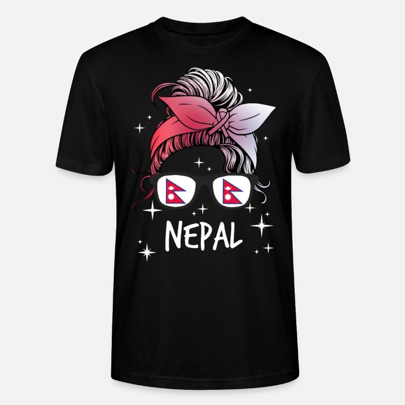Nepal - Stanley/Stella Unisex Bio-T-Shirt CRAFTER - Schwarz