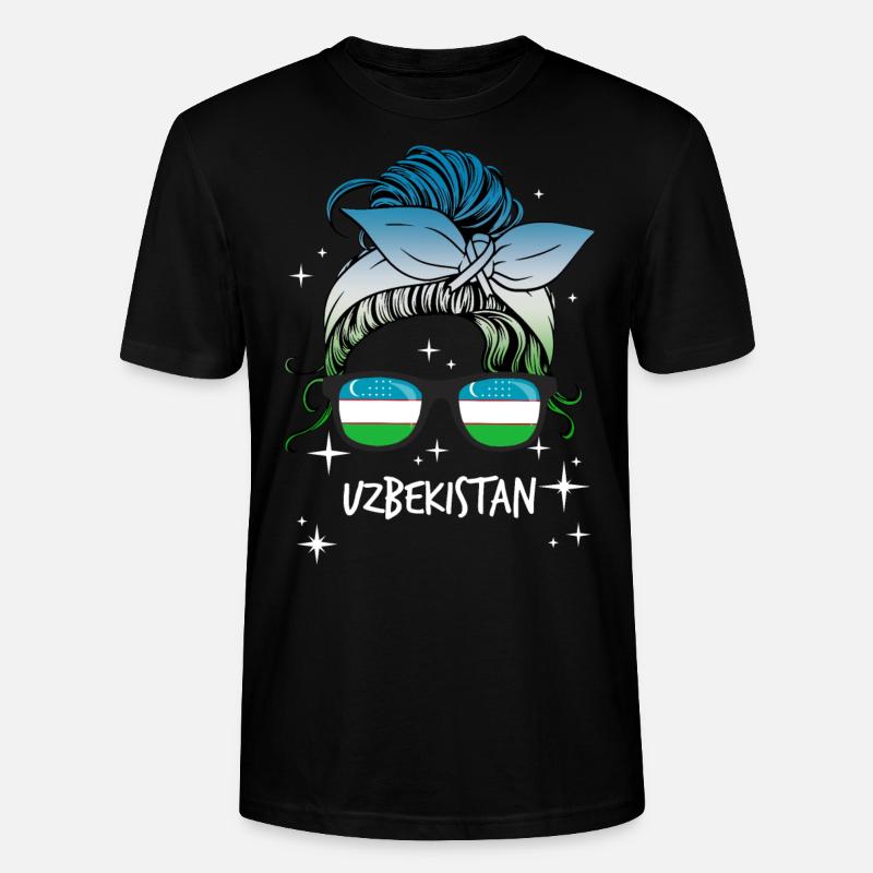 Ouzbékistan - T-shirt bio CRAFTER Stanley Stella Unisexe - noir