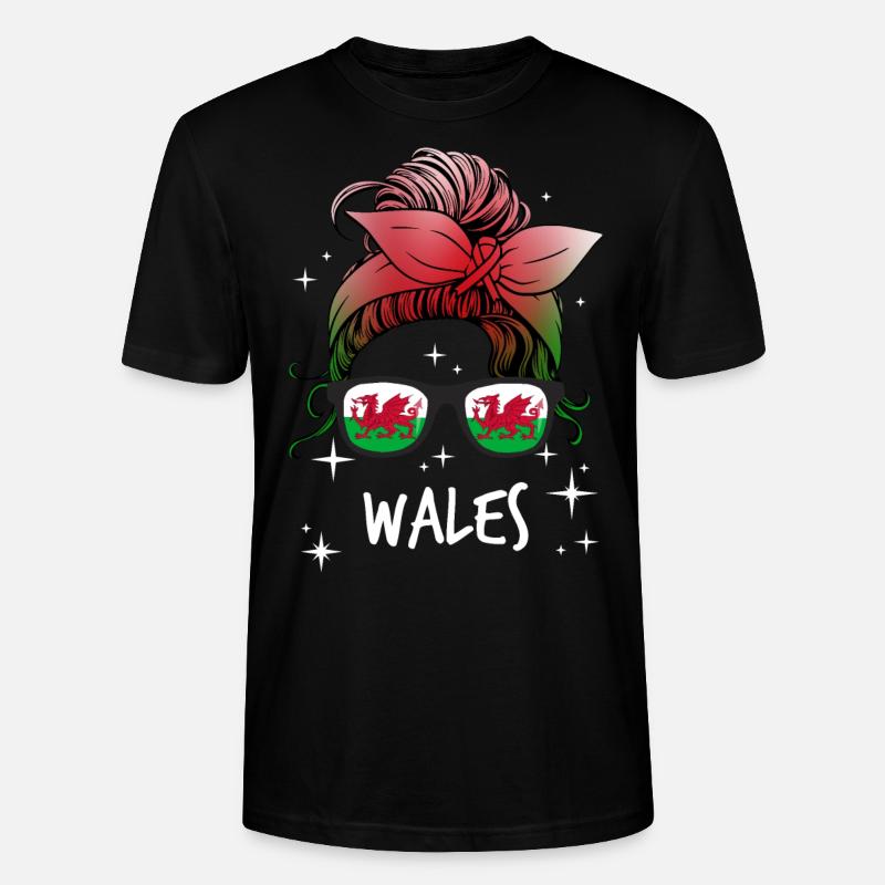 Wales - Stanley/Stella Unisex Bio-T-Shirt CRAFTER - Schwarz