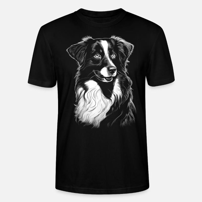 Australian Sheperd Silhouette - Stanley/Stella Unisex Bio-T-Shirt CRAFTER - Schwarz