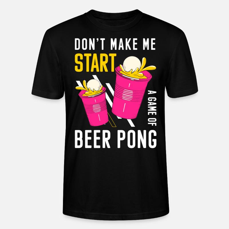 Règles du jeu Beerpong - T-shirt bio CRAFTER Stanley Stella Unisexe - noir