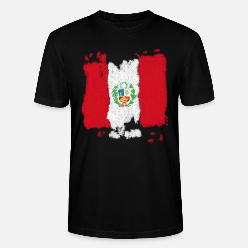 Drapeau du Pérou - T-shirt bio CRAFTER Stanley Stella Unisexe - noir
