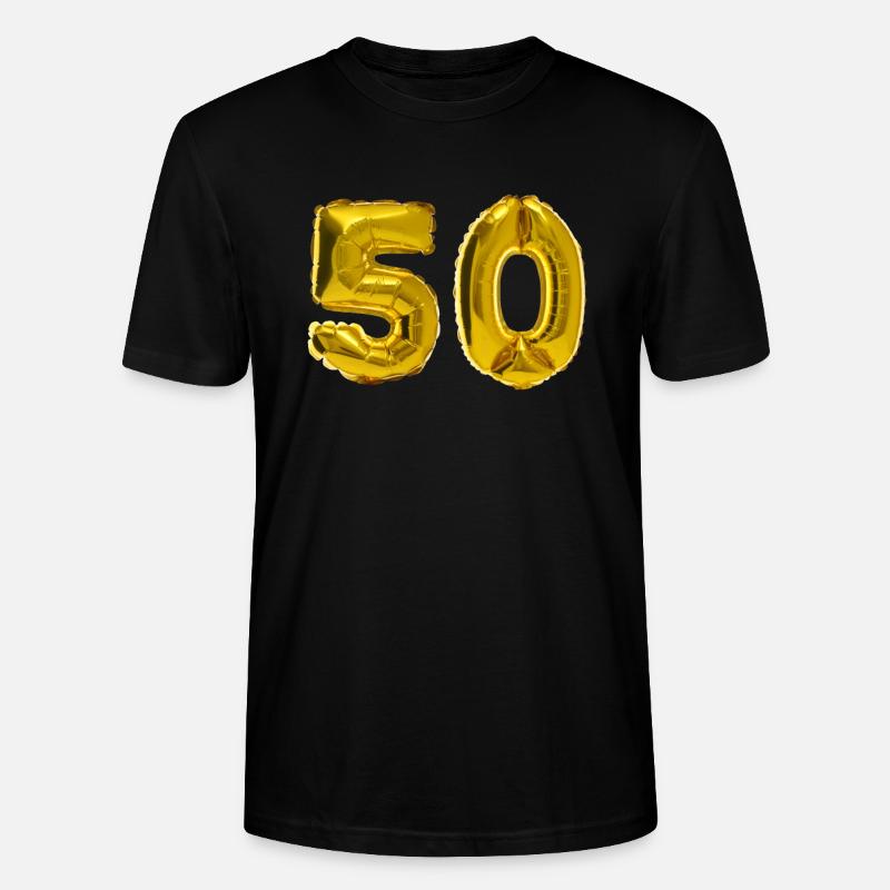 50 ans - T-shirt bio CRAFTER Stanley Stella Unisexe - noir