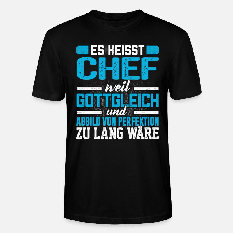 CHEF - Perfekt - Stanley/Stella Unisex Bio-T-Shirt CRAFTER - Schwarz