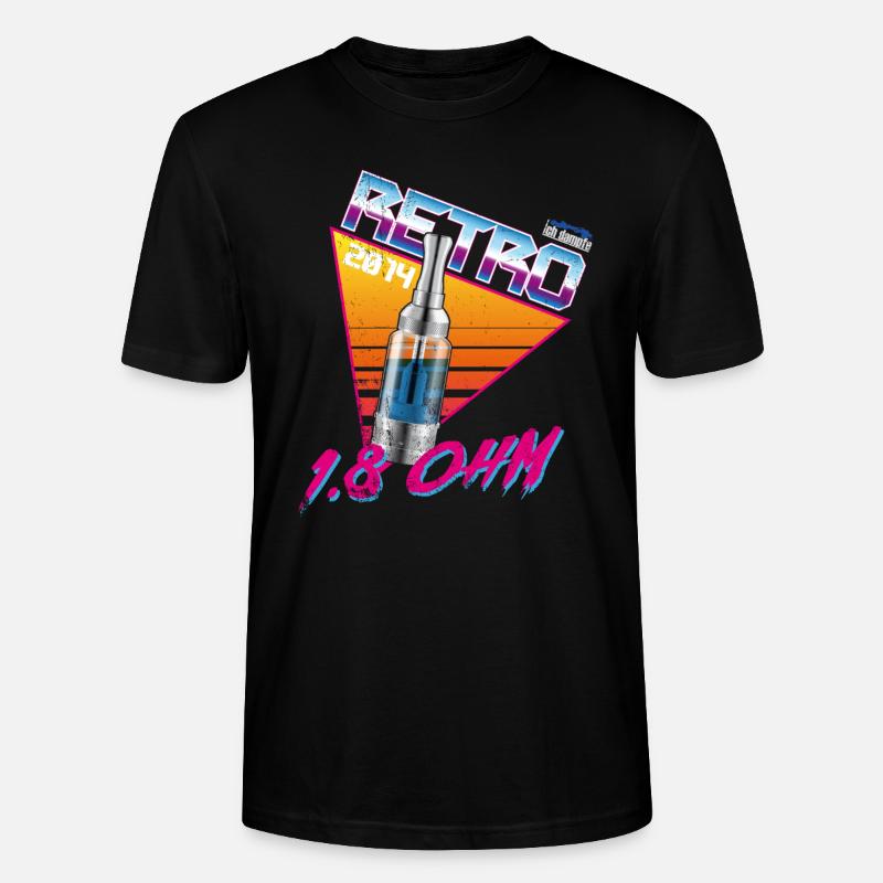 retro 1,8ohm - Stanley/Stella Unisex Bio-T-Shirt CRAFTER - Schwarz