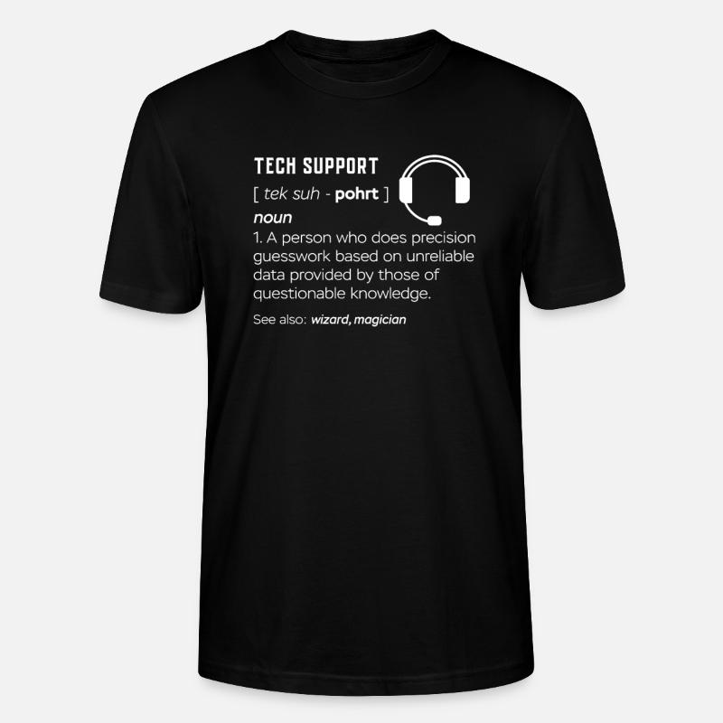 TECH SUPPORT - Stanley/Stella Unisex Bio-T-Shirt CRAFTER - Schwarz