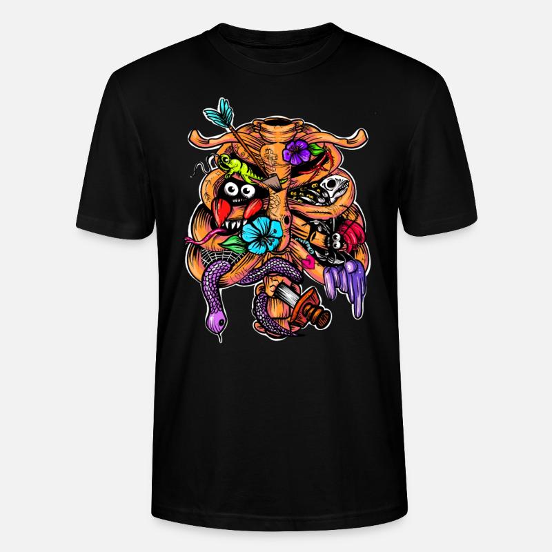 bones and stuff - Stanley/Stella CRAFTER Unisex Organic T-Shirt - black