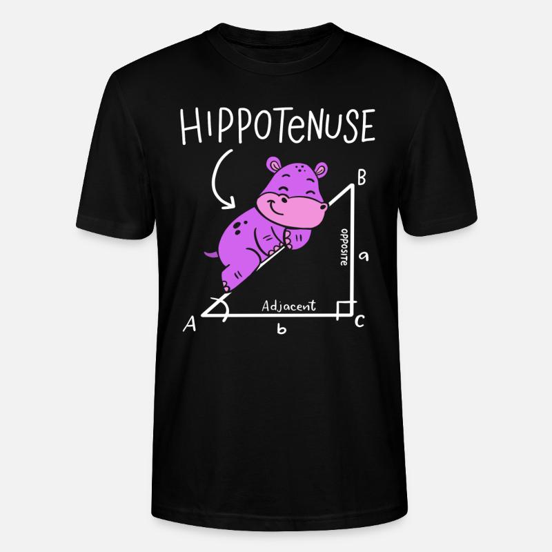 Hippoténuse Hypoténuse Triangle Géométrie Math - T-shirt bio CRAFTER Stanley Stella Unisexe - noir