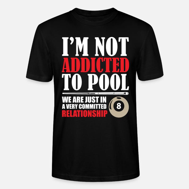 Billiard Addicted - Stanley/Stella Unisex Bio-T-Shirt CRAFTER - Schwarz