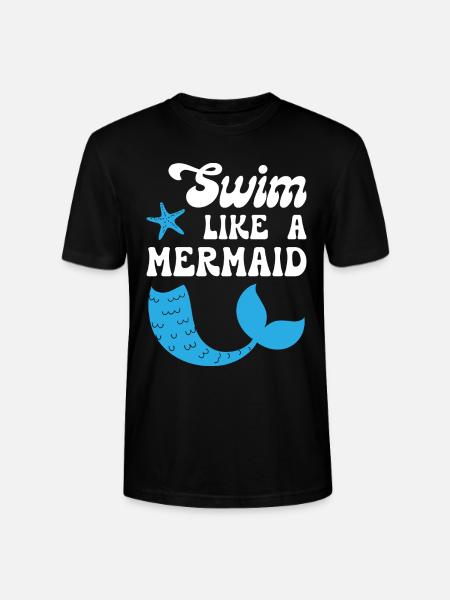 Swim Like a Mermaid - Stanley/Stella CRAFTER Unisex Organic T-Shirt - black