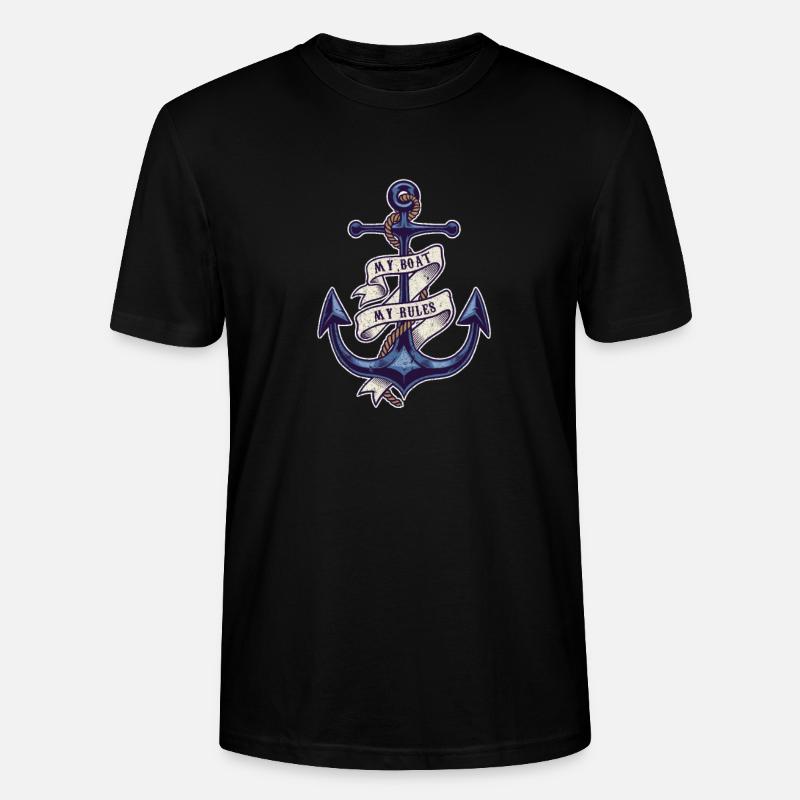 Boot Anker - Stanley/Stella Unisex Bio-T-Shirt CRAFTER - Schwarz