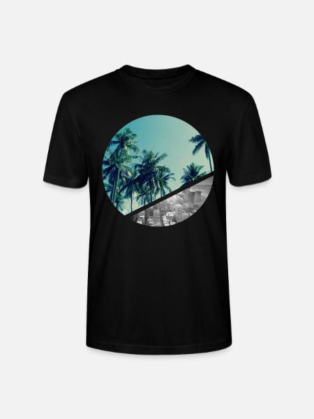 Beach and city - Stanley/Stella CRAFTER Unisex Organic T-Shirt - black