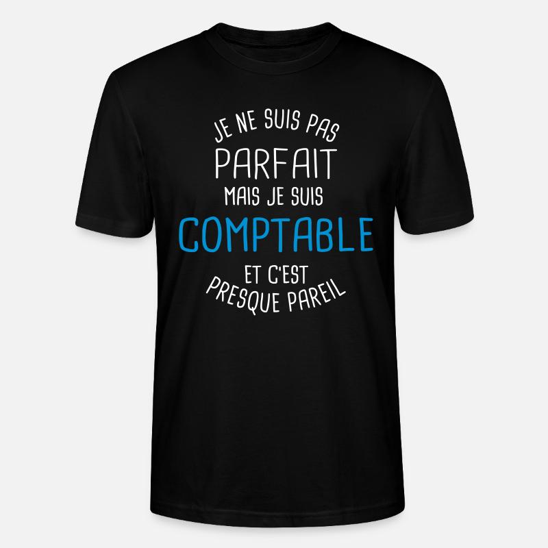 Pas parfait mais comptable - T-shirt bio CRAFTER Stanley Stella Unisexe - noir