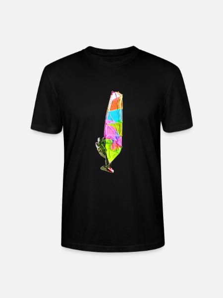Bunter Windsurfer - T-shirt bio CRAFTER Stanley Stella Unisexe - noir