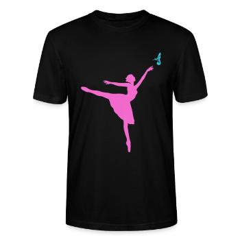 Dancer - Stanley/Stella CRAFTER Unisex Organic T-Shirt - black - Front - Alina (178cm) & Michal (187cm)