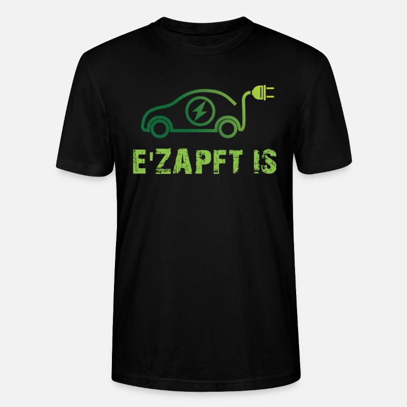  Elektrisches Auto Design - Stanley/Stella Unisex Bio-T-Shirt CRAFTER - Schwarz