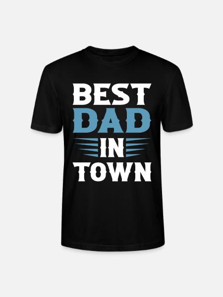 Best Dad in Town - Stanley/Stella CRAFTER Unisex Organic T-Shirt - black
