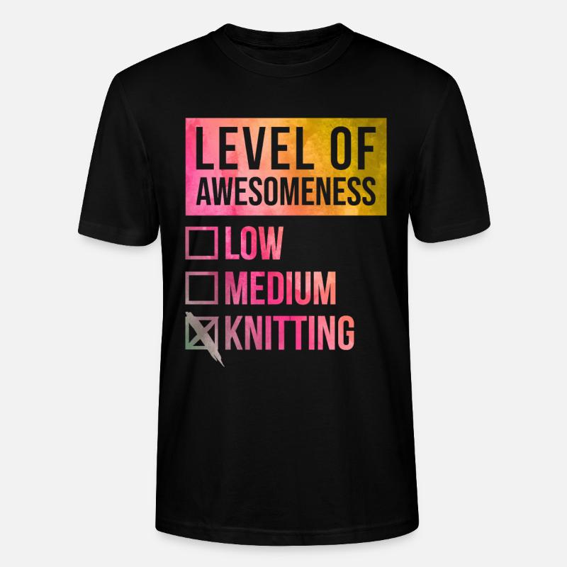 Knitting - Stanley/Stella CRAFTER Unisex Organic T-Shirt - black