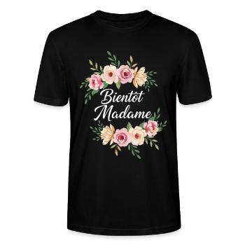 Madame Hochzeit Junggesellenabschied Braut - Stanley/Stella Unisex Bio-T-Shirt CRAFTER - Schwarz - Vorne - Alina (178cm) & Michal (187cm)