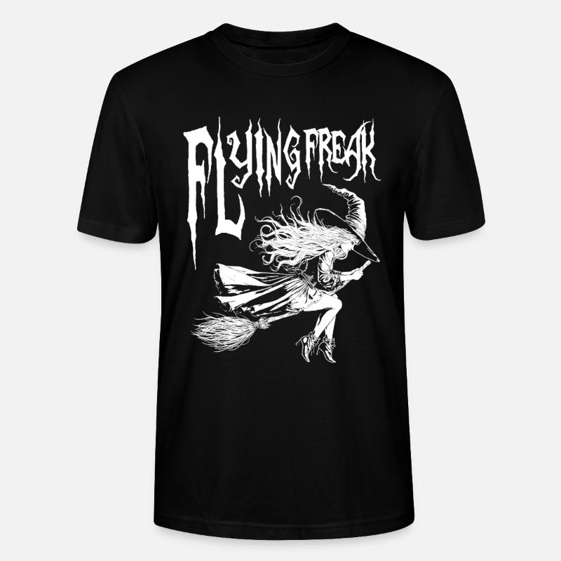 Flying Freak Hexe Weißes Design - Stanley/Stella Unisex Bio-T-Shirt CRAFTER - Schwarz